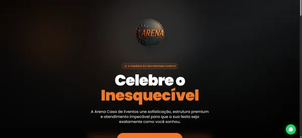 Site criado pela Auto Social Flow para Arena Eventos
