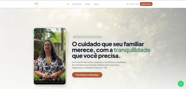 Site criado pela Auto Social Flow para Esperança do Idoso